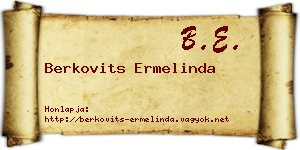 Berkovits Ermelinda névjegykártya